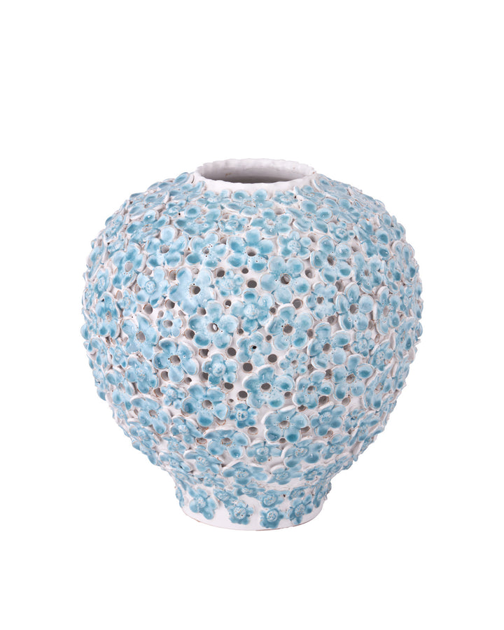 Daisy Blue Vase