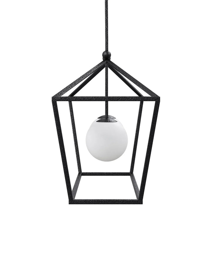 Denison Rectangular Black Outdoor Lantern