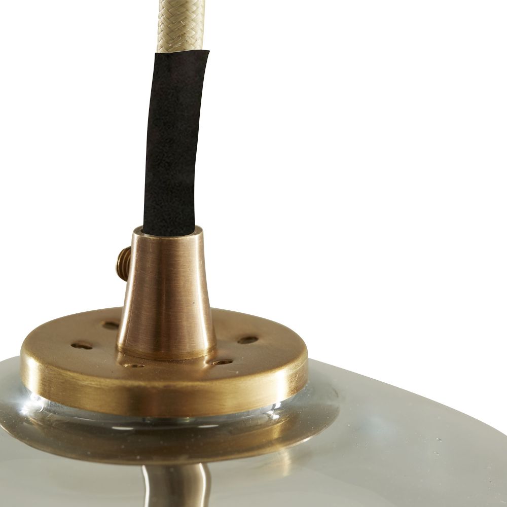 Hammer Round Pendant - Gold