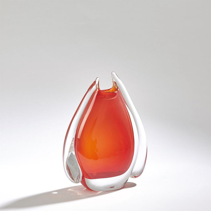 Fin Vase-Cinnabar-Sm