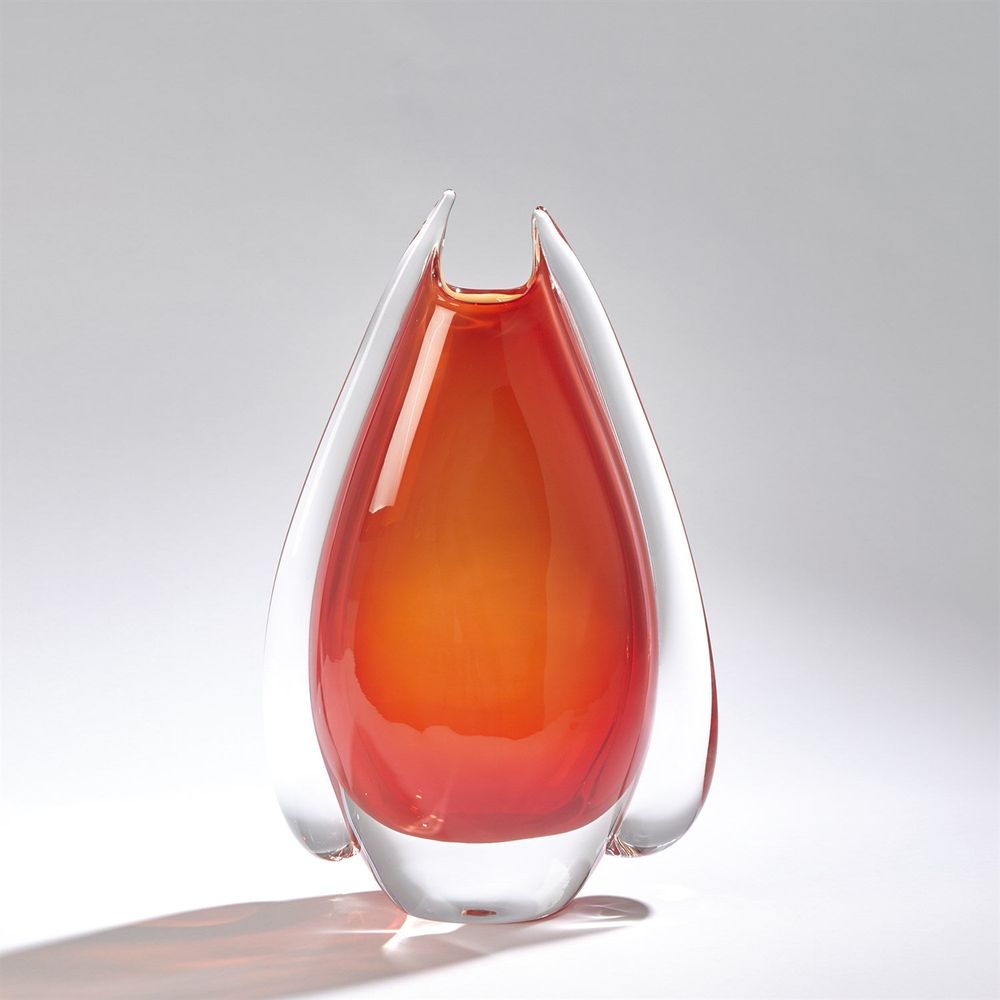Fin Vase-Cinnabar-Sm