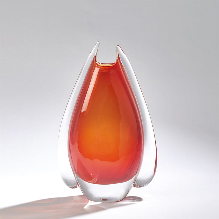 Fin Vase-Cinnabar-Sm