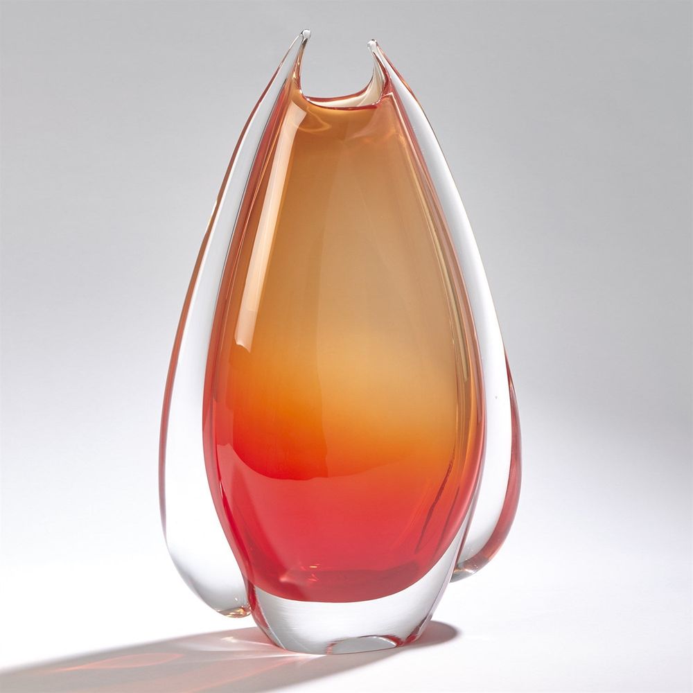 Fin Vase-Cinnabar-Sm