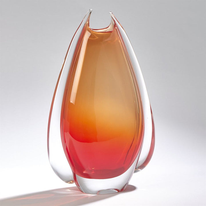Fin Vase-Cinnabar-Sm