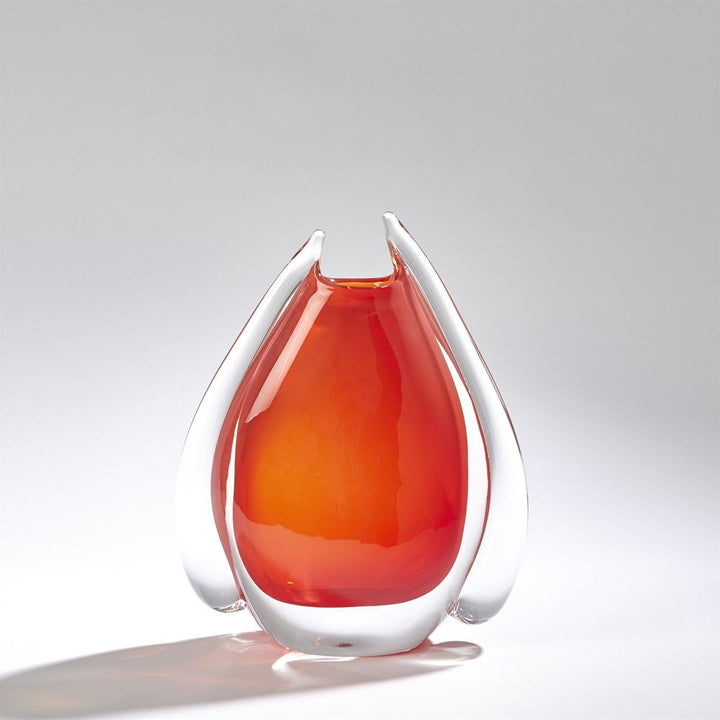 Fin Vase-Cinnabar-Sm
