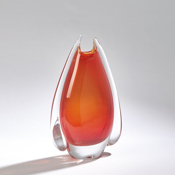 Fin Vase-Cinnabar-Sm