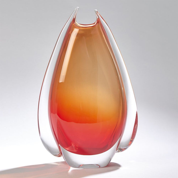 Fin Vase-Cinnabar-Sm