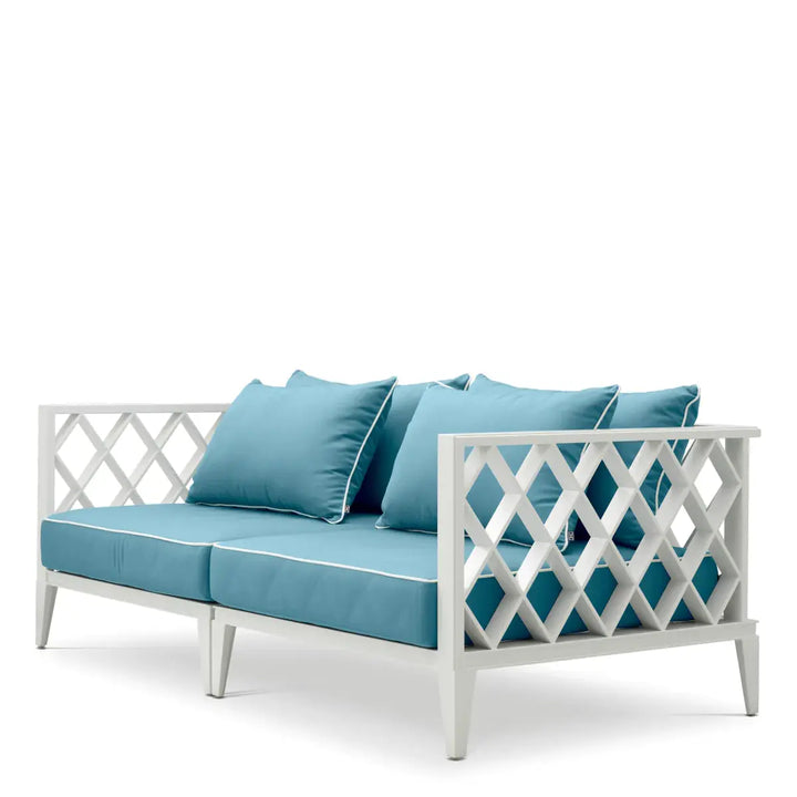 Outdoor Sofa Ocean Club S White Sunbrella Mineral Blue - image 4