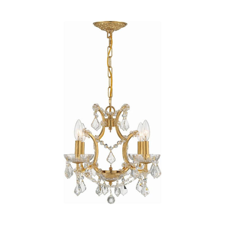 Filmore 4 Light Crystal Mini-Chandelier-Crystorama Lighting Company-CRYSTO-4454-GA-CL-MWP-Chandeliers-2-France and Son