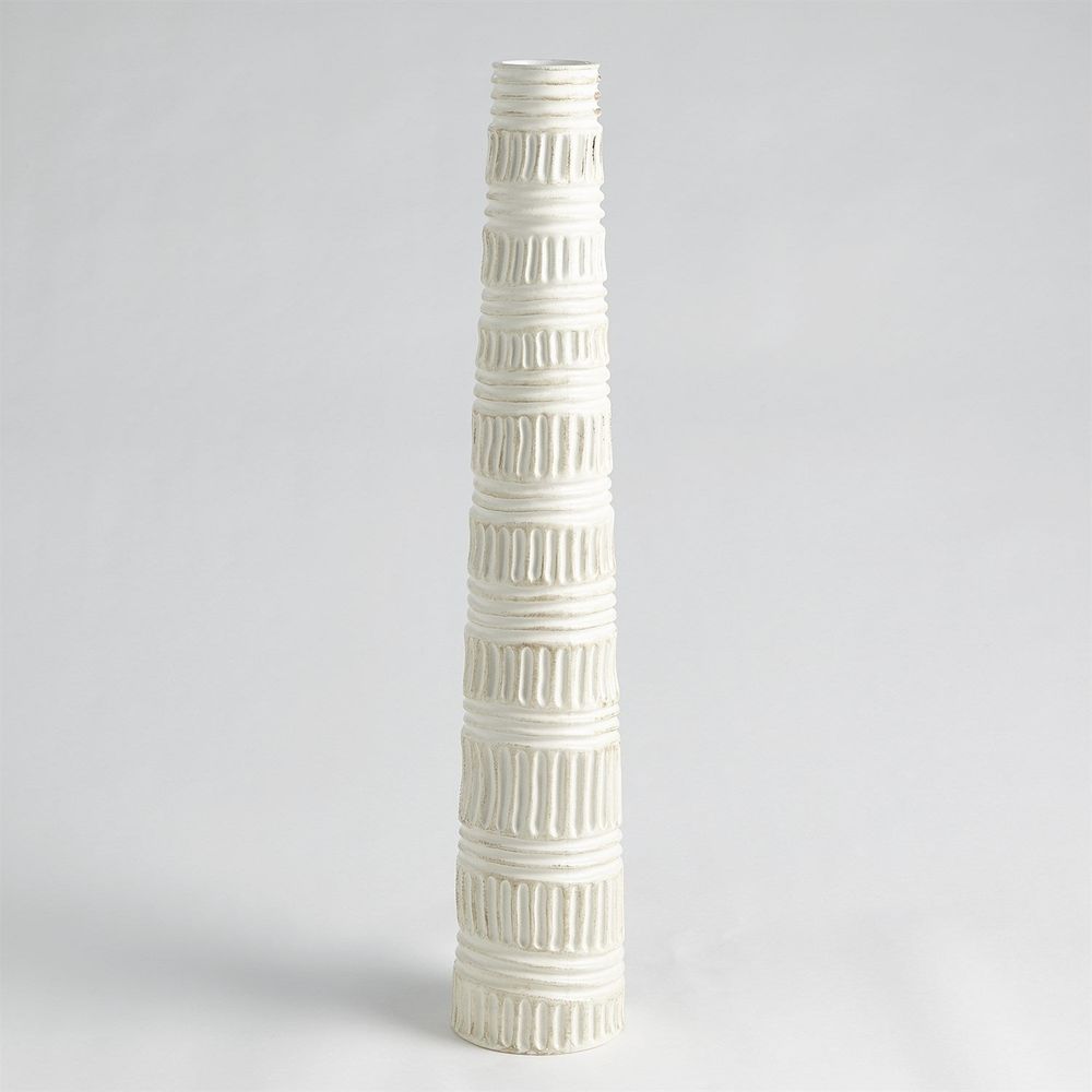 Vases Totem Vase-Antique White-Lg