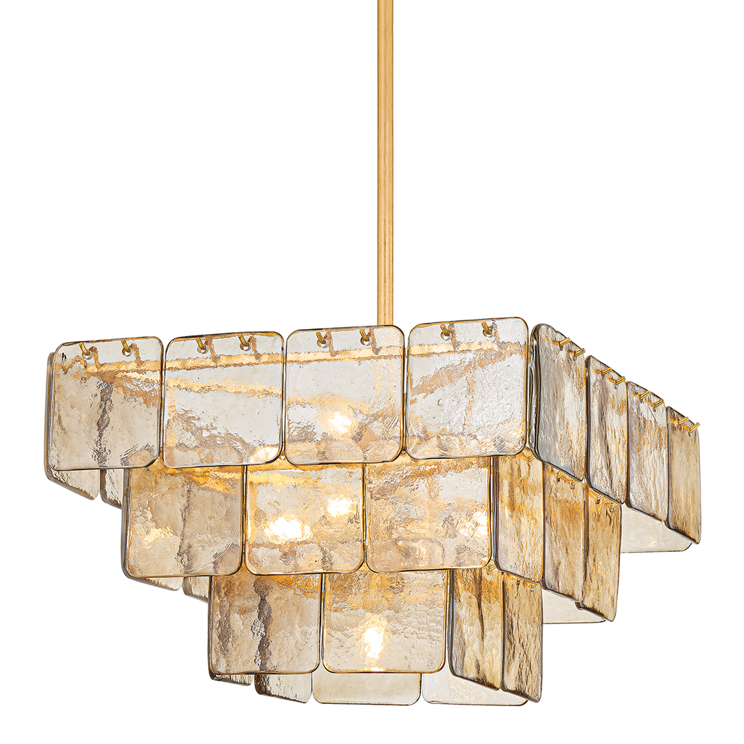 Regal Chandelier - Vintage Gold Leaf 9 Lights