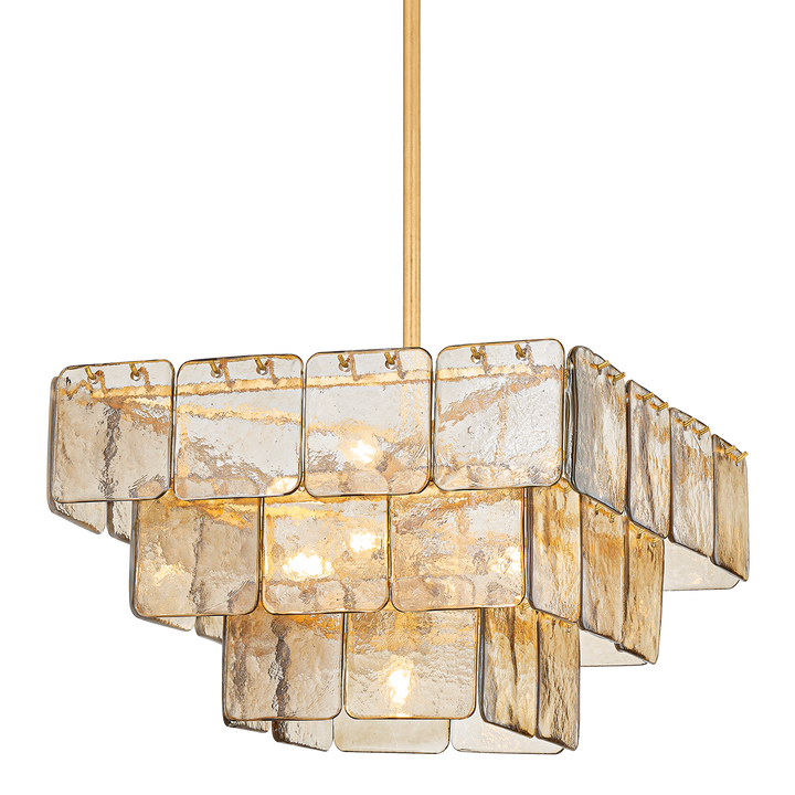 Regal Chandelier - Vintage Gold Leaf 9 Lights