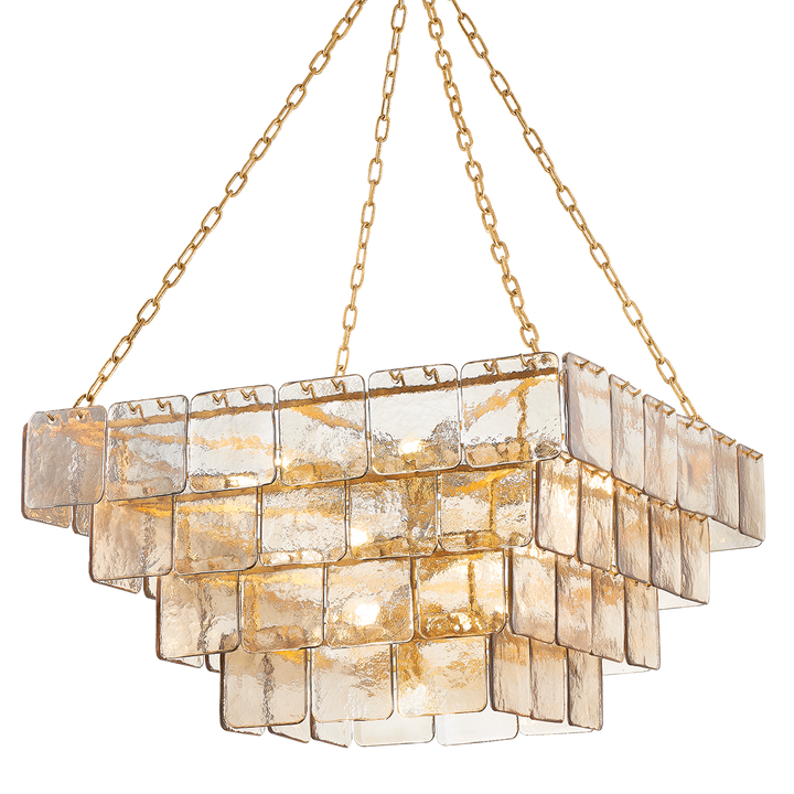 Regal Chandelier - Vintage Gold Leaf 17 Lights