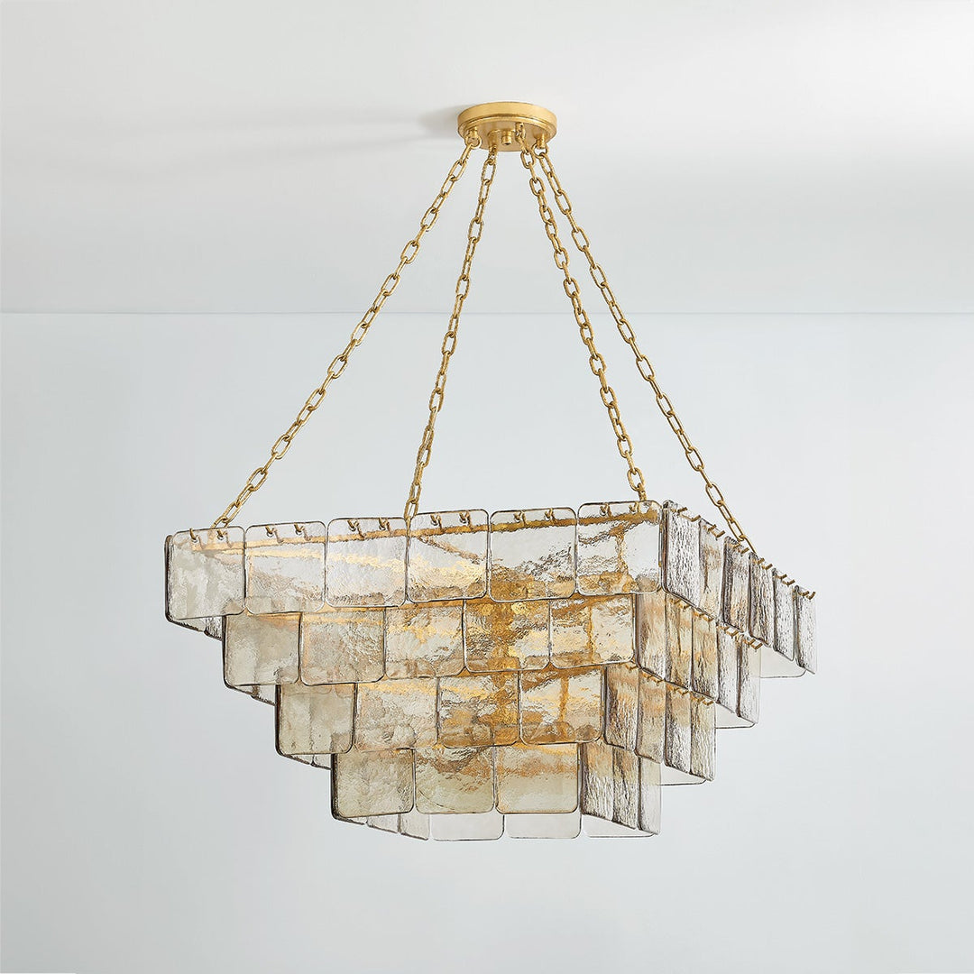 Regal Chandelier - Vintage Gold Leaf 17 Lights