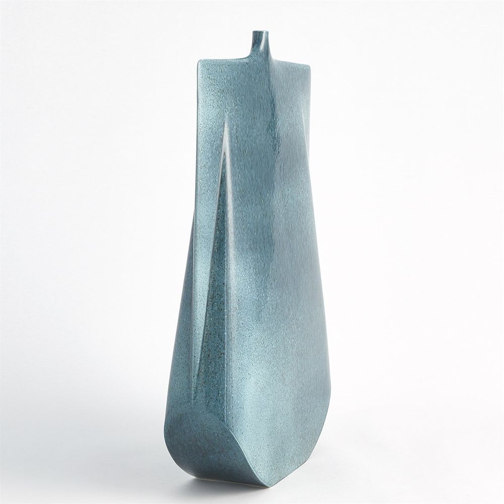 Kimono Vase-Teal-Tall