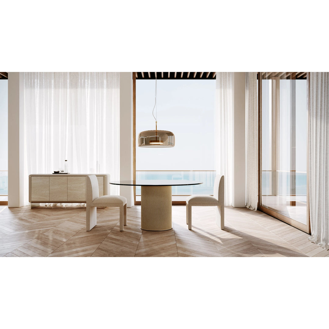 Rhythm Round Glass Top Dining Tbl - image 3