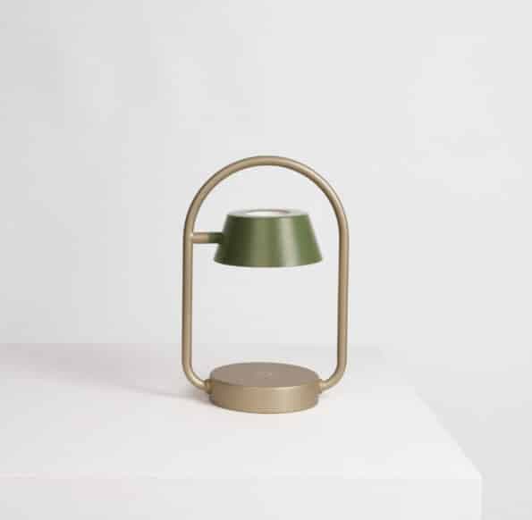 OLO Ring Portable Table Lamp-Seed Design-SEED-SLD-130DC-GN-Table LampsBlack+Olive Green-4-France and Son