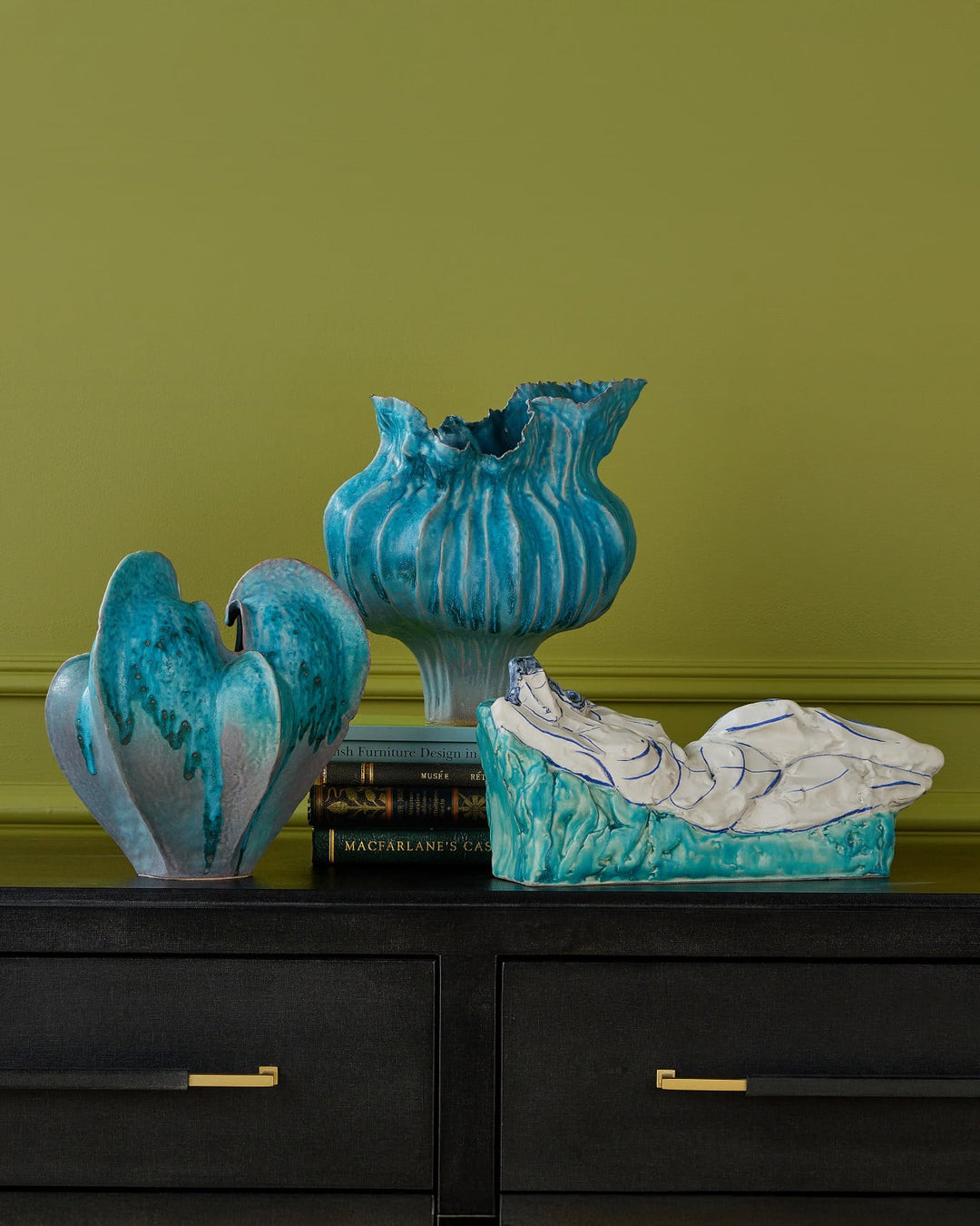 Vases Free-Form Blue Vase