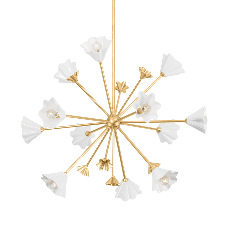 Julieta Chandelier - Vintage Gold Leaf 12 Lights