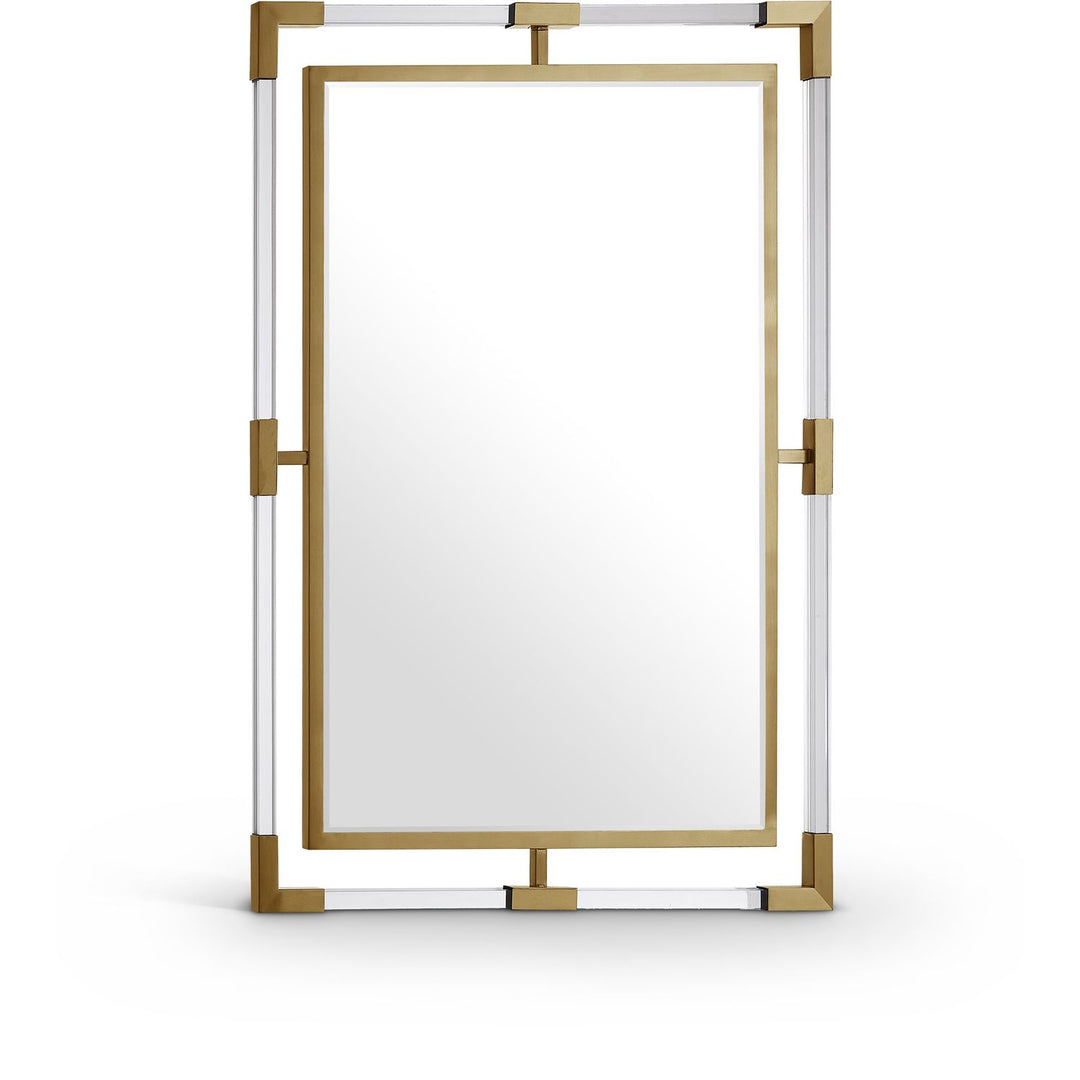 Ghost Acrylic And Metal Frame Mirror — Gold