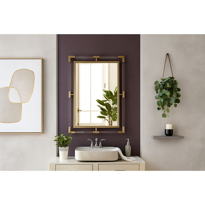 Ghost Acrylic And Metal Frame Mirror — Gold