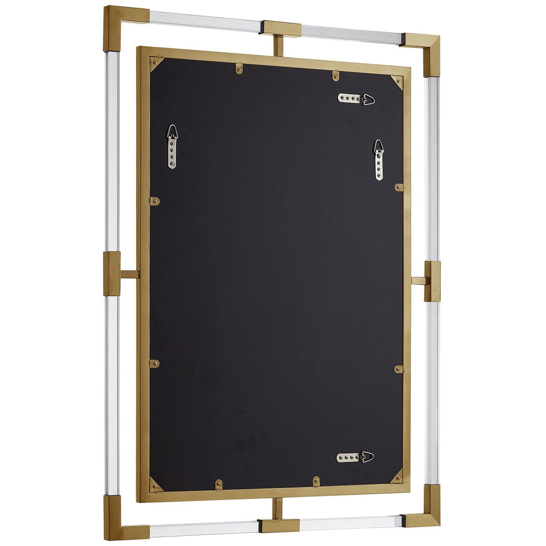 Ghost Acrylic And Metal Frame Mirror — Gold