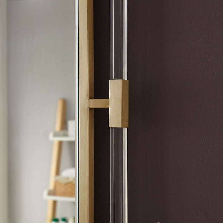 Ghost Acrylic And Metal Frame Mirror — Gold
