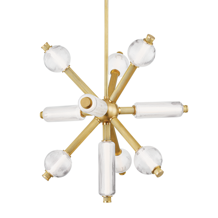 Atom Chandelier - Vintage Brass 10 Lights