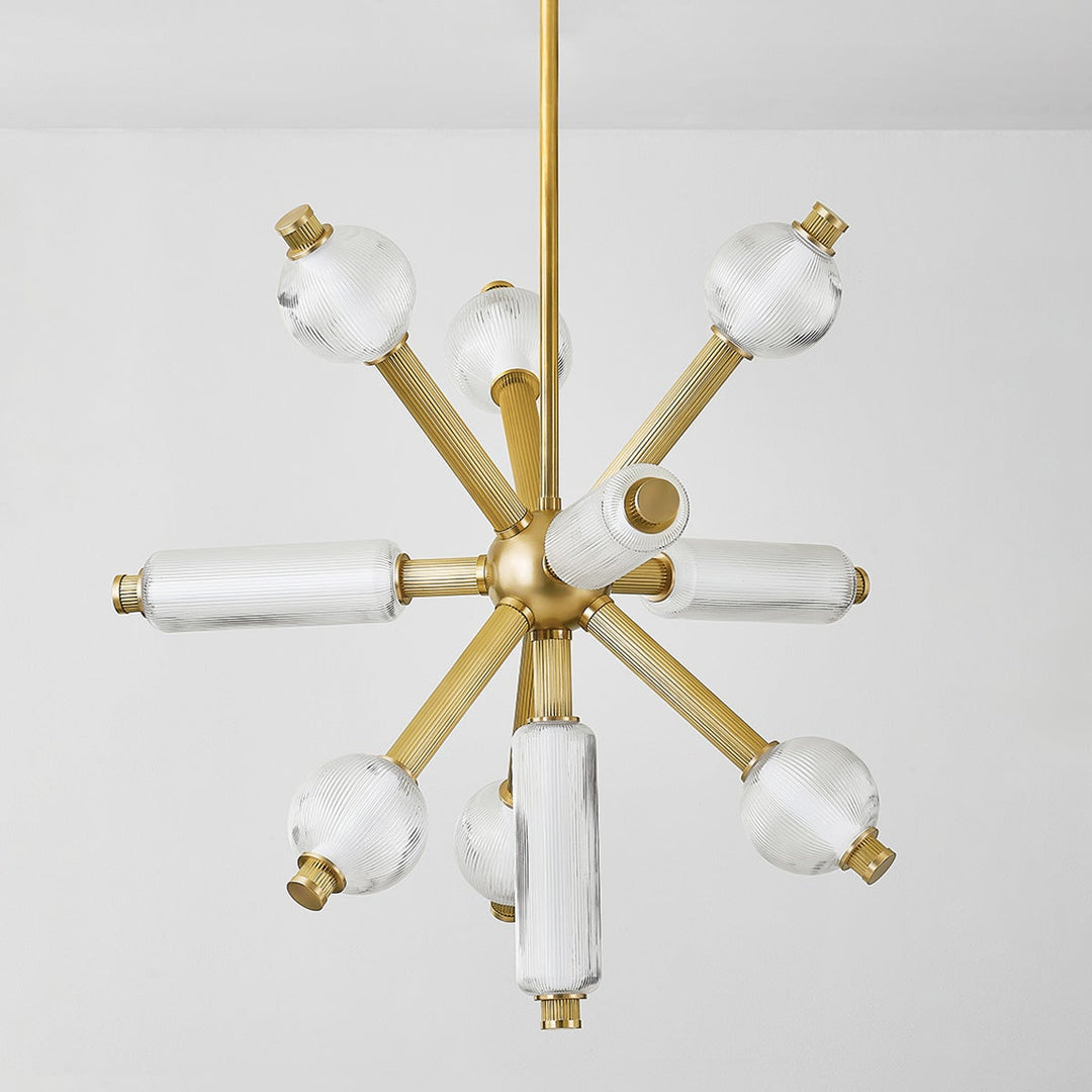 Atom Chandelier - Vintage Brass 10 Lights