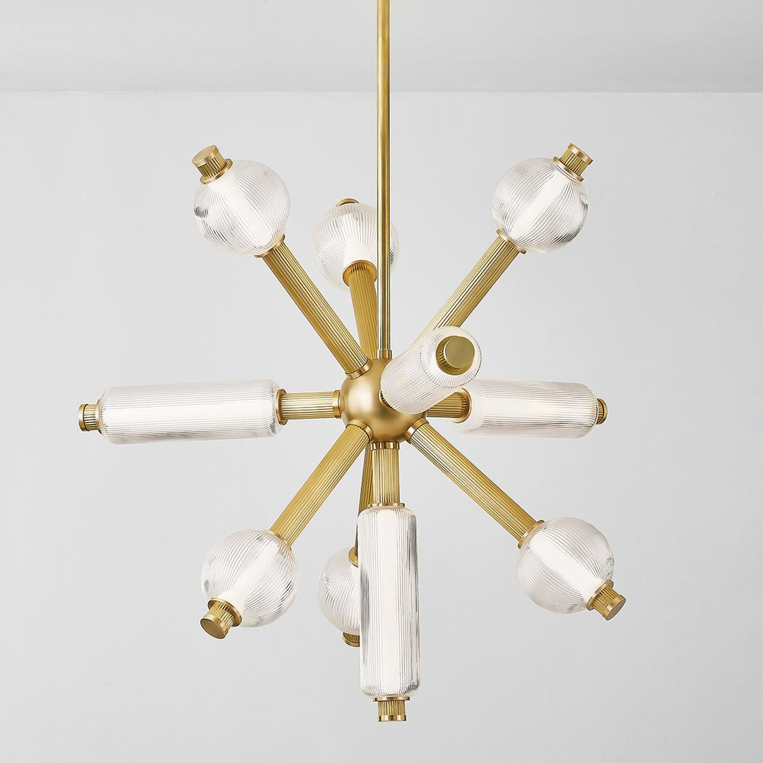 Atom Chandelier - Vintage Brass 10 Lights