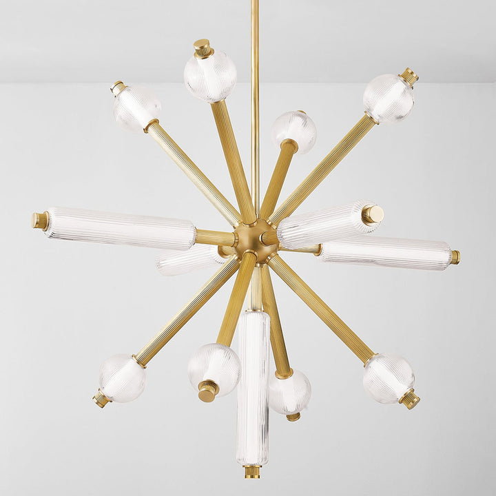 Atom Chandelier - Vintage Brass 13 Lights