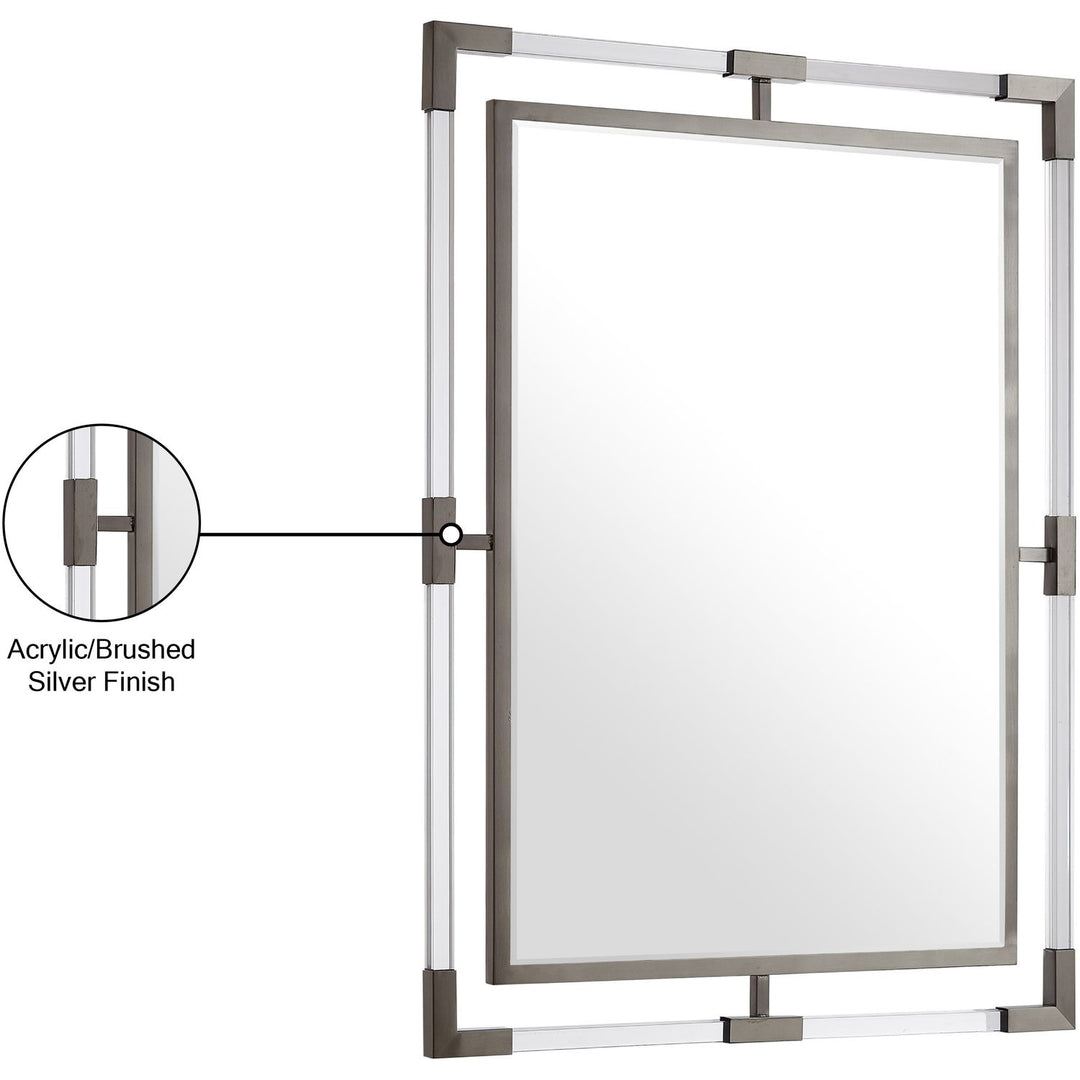 Ghost Acrylic And Metal Frame Mirror — Chrome