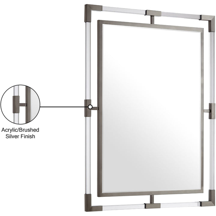 Ghost Acrylic And Metal Frame Mirror — Chrome