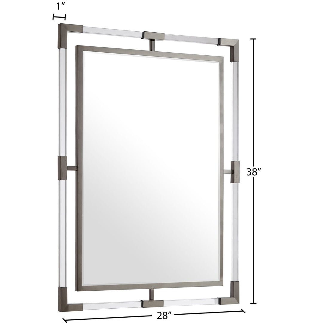 Ghost Acrylic And Metal Frame Mirror — Chrome