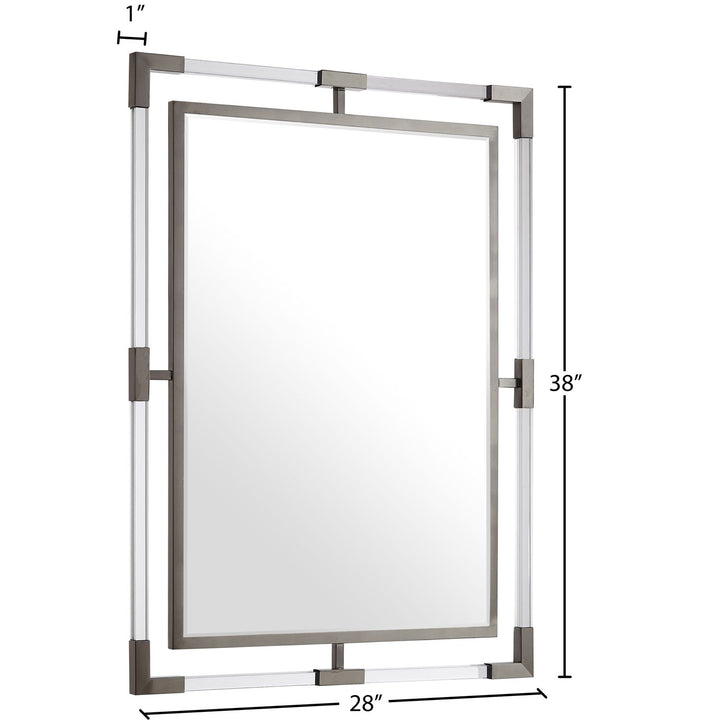 Ghost Acrylic And Metal Frame Mirror — Chrome