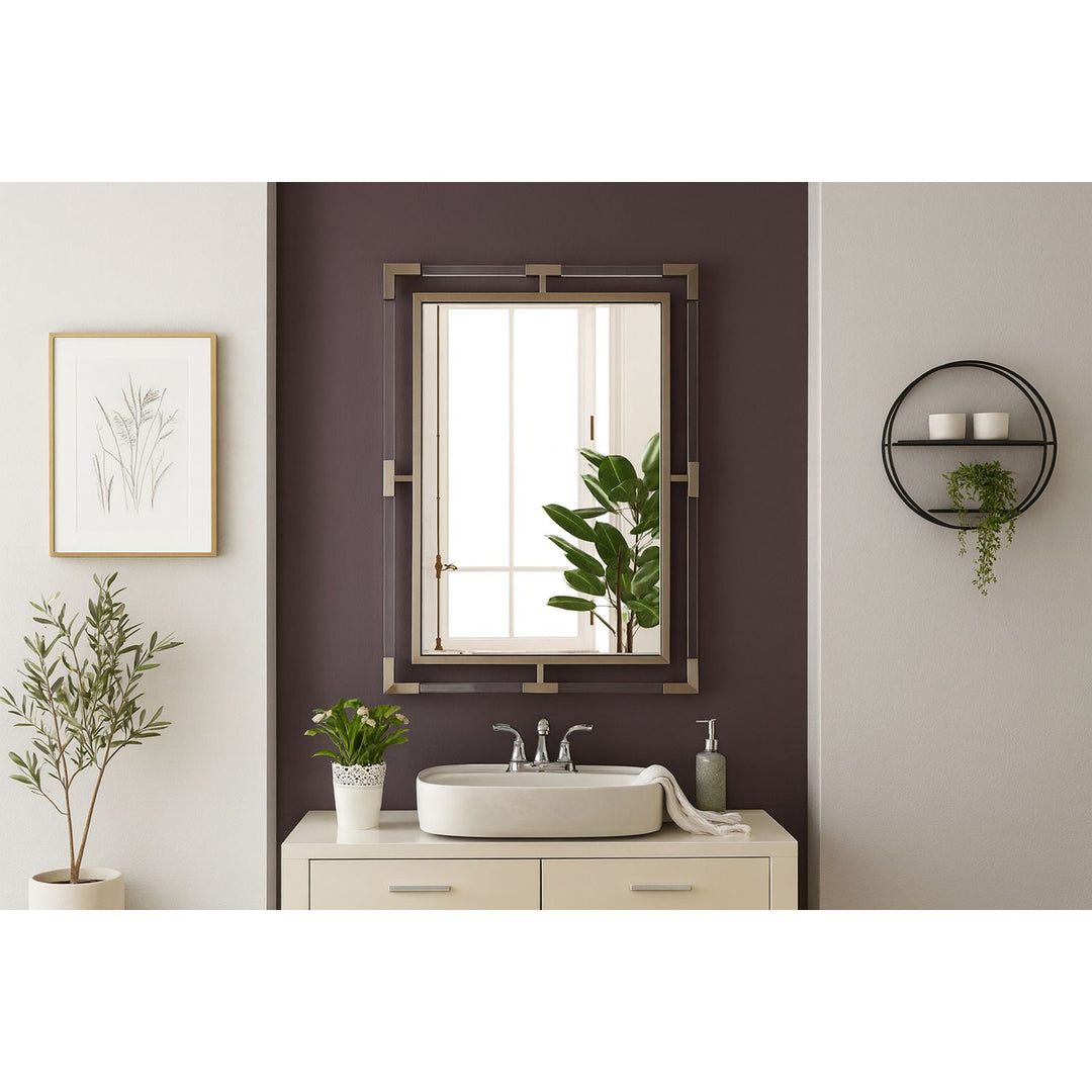 Ghost Acrylic And Metal Frame Mirror — Chrome