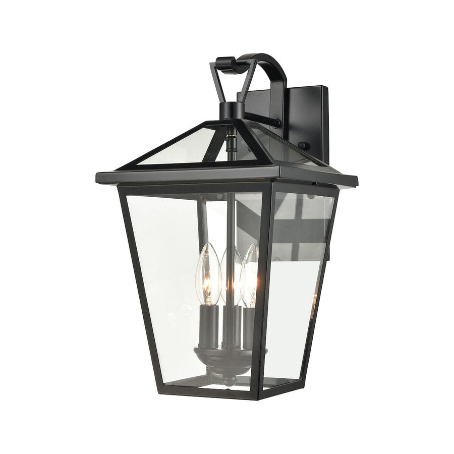Main Street 16'' High 3-Light Outdoor Sconce - Black-Elk Home-ELK-45471/3-Outdoor Wall Sconces-1-France and Son
