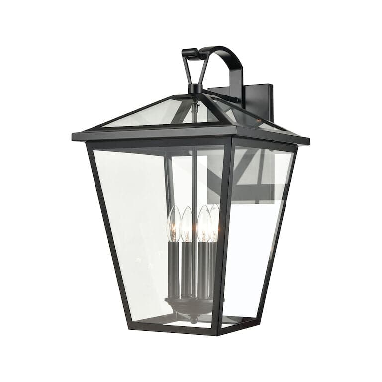 Main Street 23'' High 4 - Light Outdoor Sconce - Black-Elk Home-ELK-45473/4-Outdoor Wall Sconces-1-France and Son