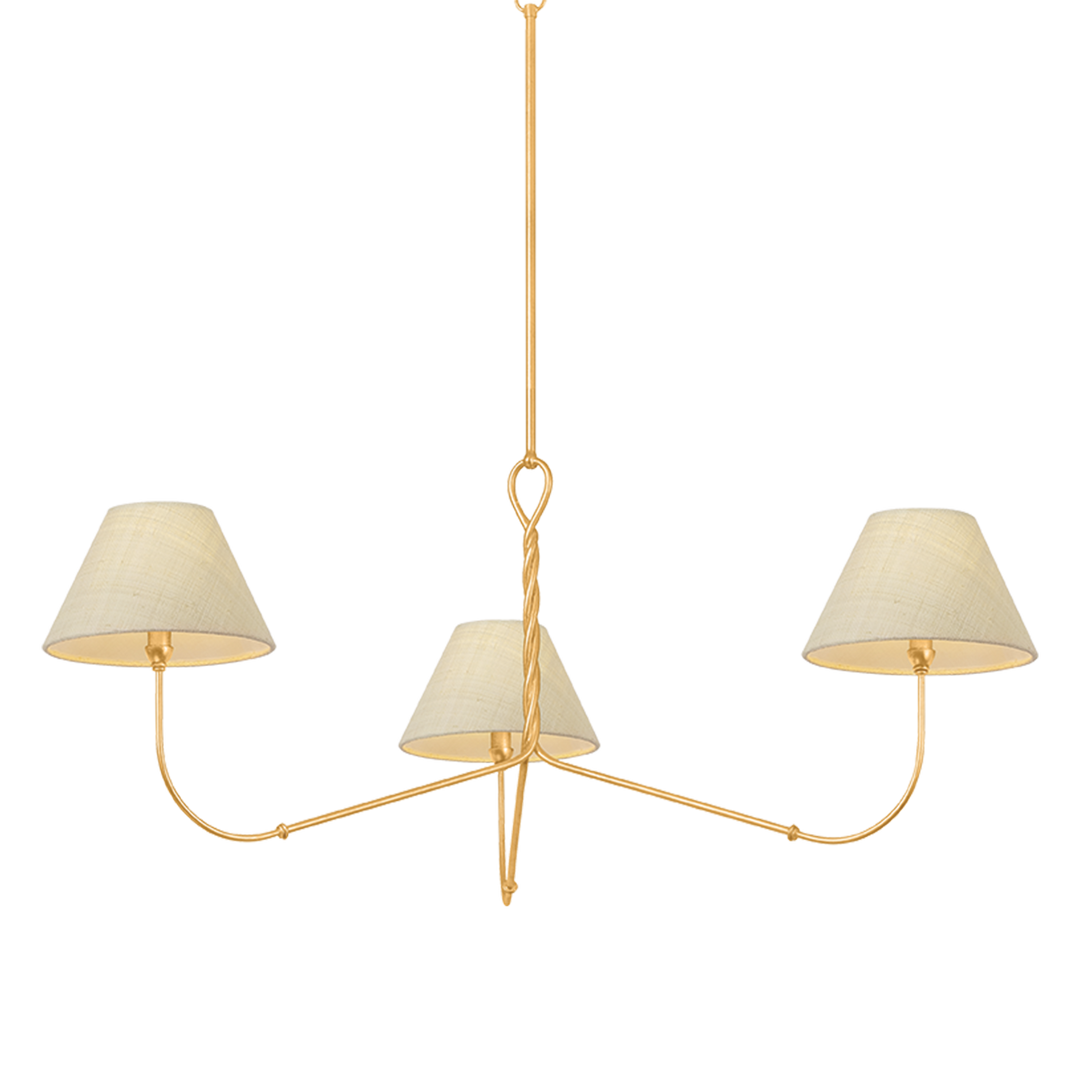 Dekalb Chandelier - Vintage Gold Leaf