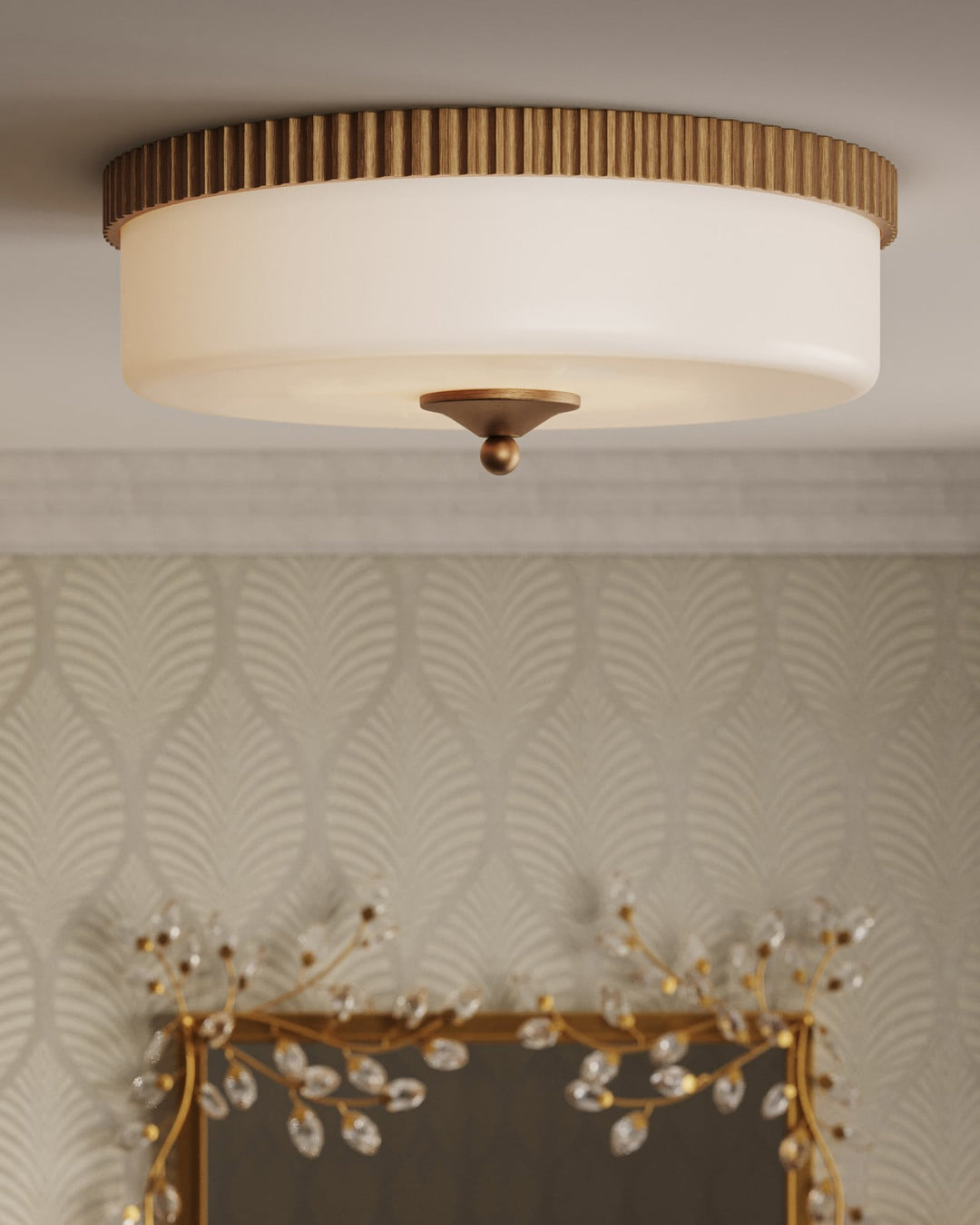 Wall Mirrors Forget-Me-Not Gold Rectangular Mirror