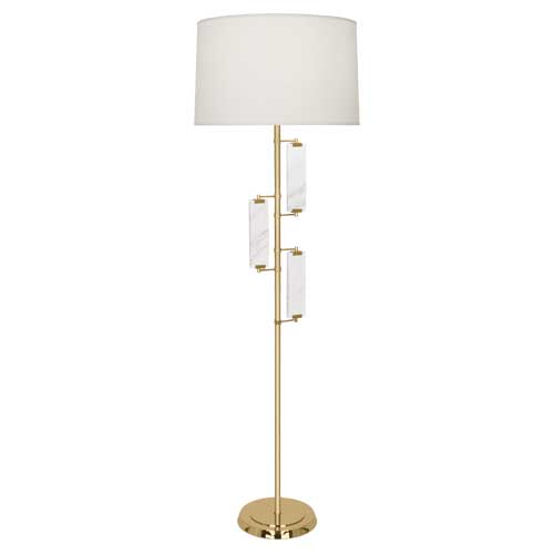 Alston Floor Lamp-Robert Abbey Fine Lighting-ABBEY-456-Floor LampsModern Brass Finish-2-France and Son