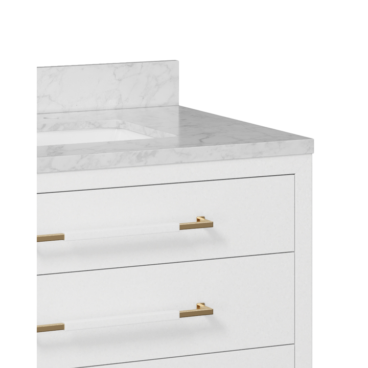 Verona 36" White Vanity with Rectangular Undermount Sink