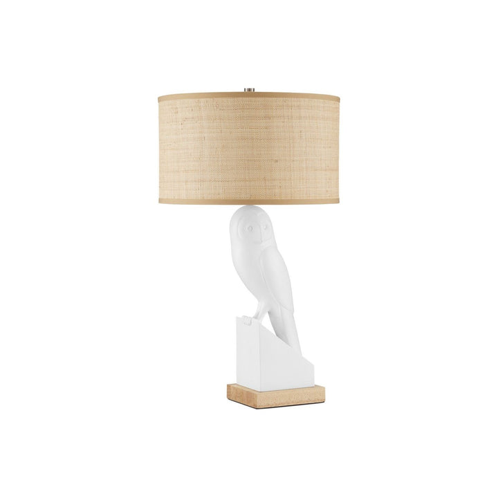 Snowy Owl White Table Lamp