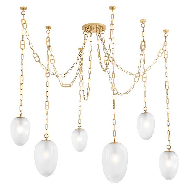 Daith Chandelier - Vintage Brass 6 Lights