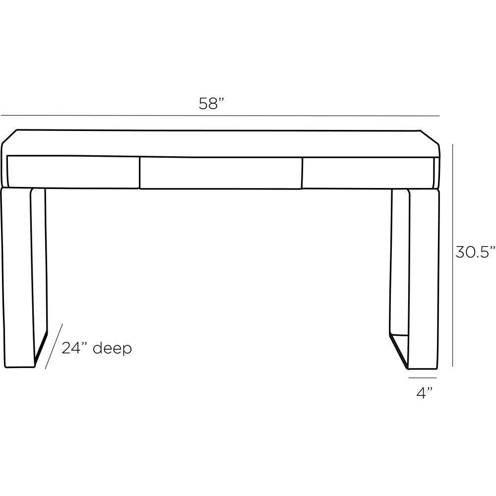 Zephyr Leather Desk
