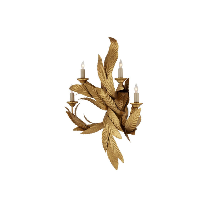 Apollo Gold Twisted Leaf Wall Sconce