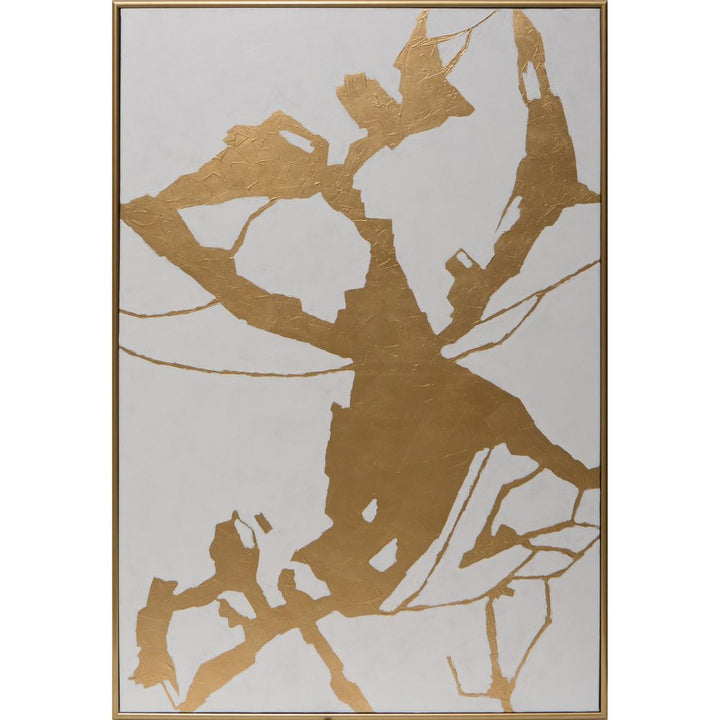 Wall Art Fractured Fix - 40" X 60" - Gold Floater Frame