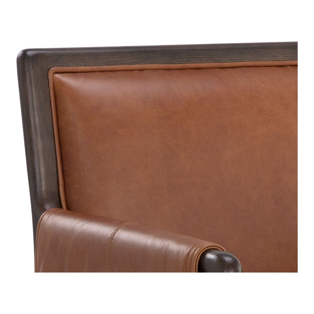 Mauti Dining Armchair - Brown - Shalimar Tobacco Leather