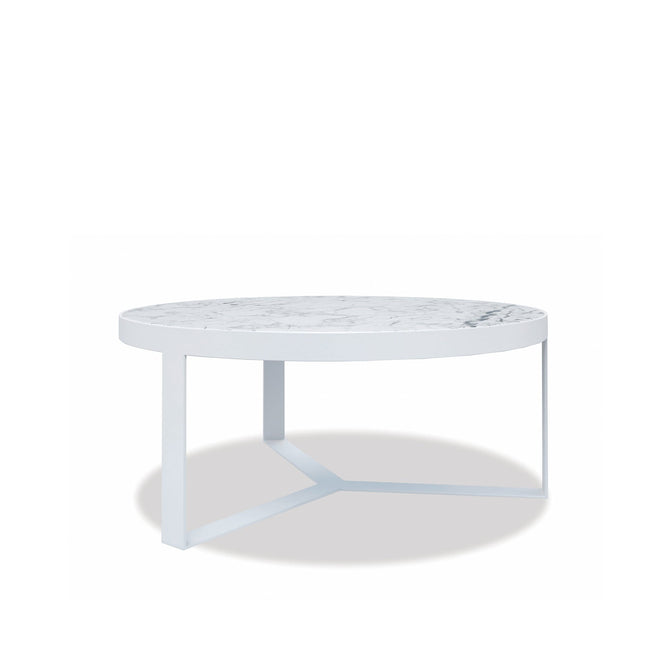 38" Round Coffee Table-Sunset West-SUNSET-4705-CT-Outdoor Coffee TablesHoned Carrara-2-France and Son