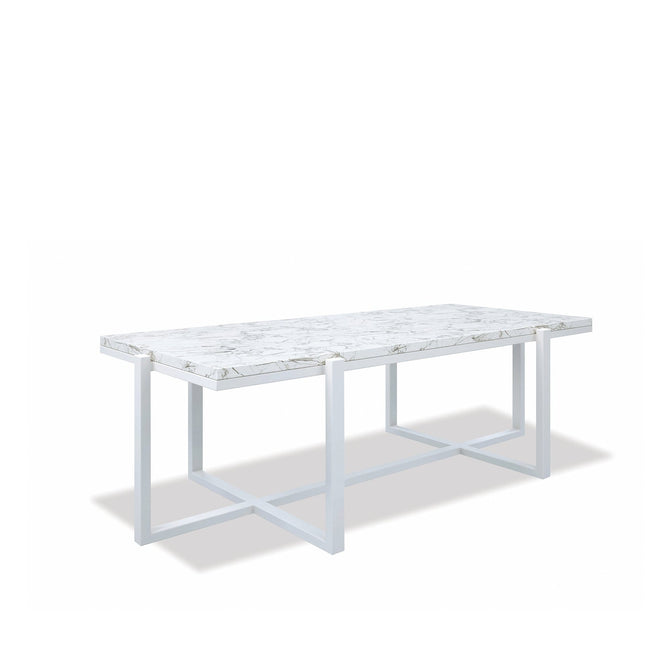 Rectangle Coffee Table-Sunset West-SUNSET-4707-CT-Coffee TablesHoned Carrara Marble Top-1-France and Son